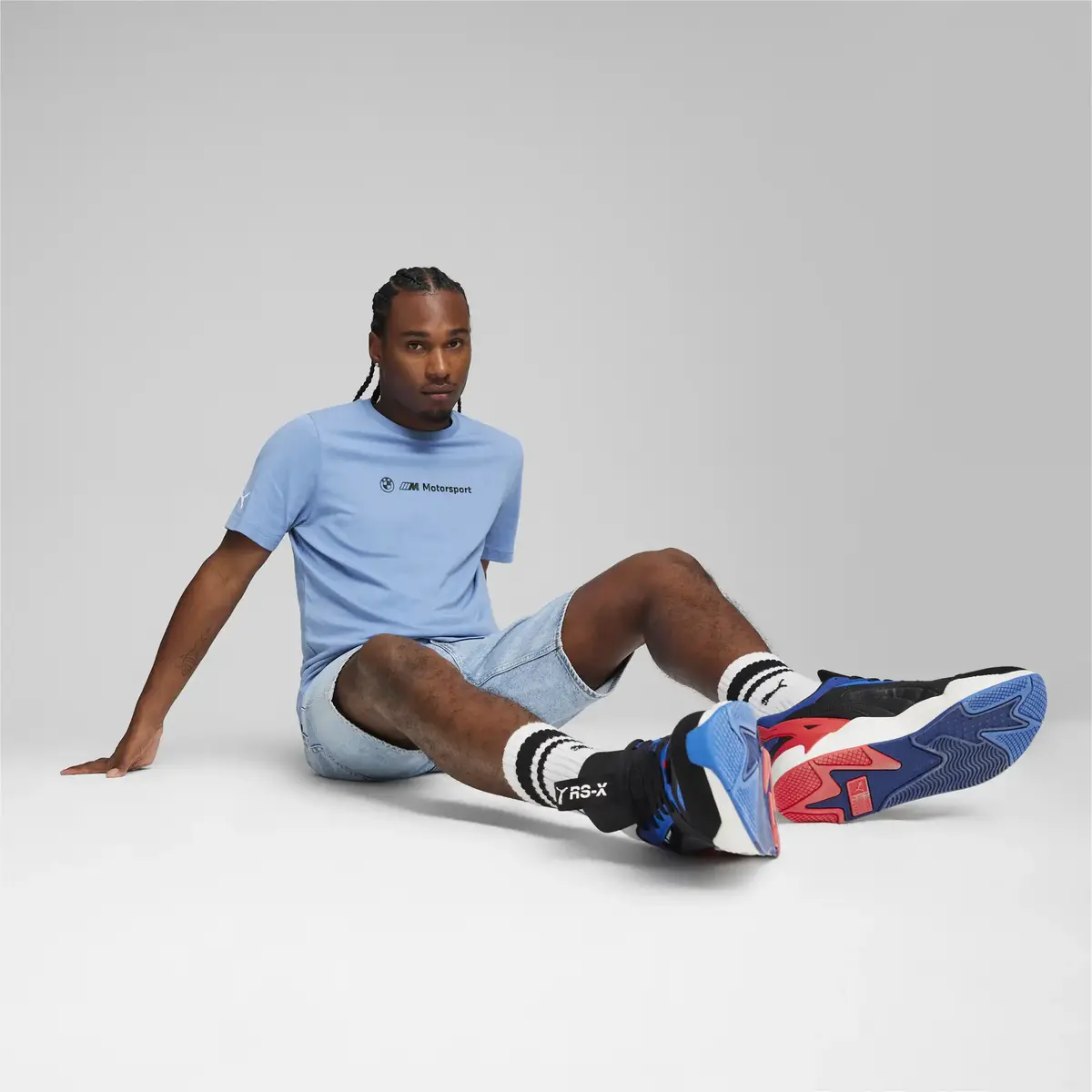 Puma BMW MMS (Logo) Graphic Tee Mavi Erkek T-Shirt