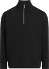 Calvin Klein TECH INTERLOCK Q-ZIP, BEH Siyah Erkek Sweatshirt