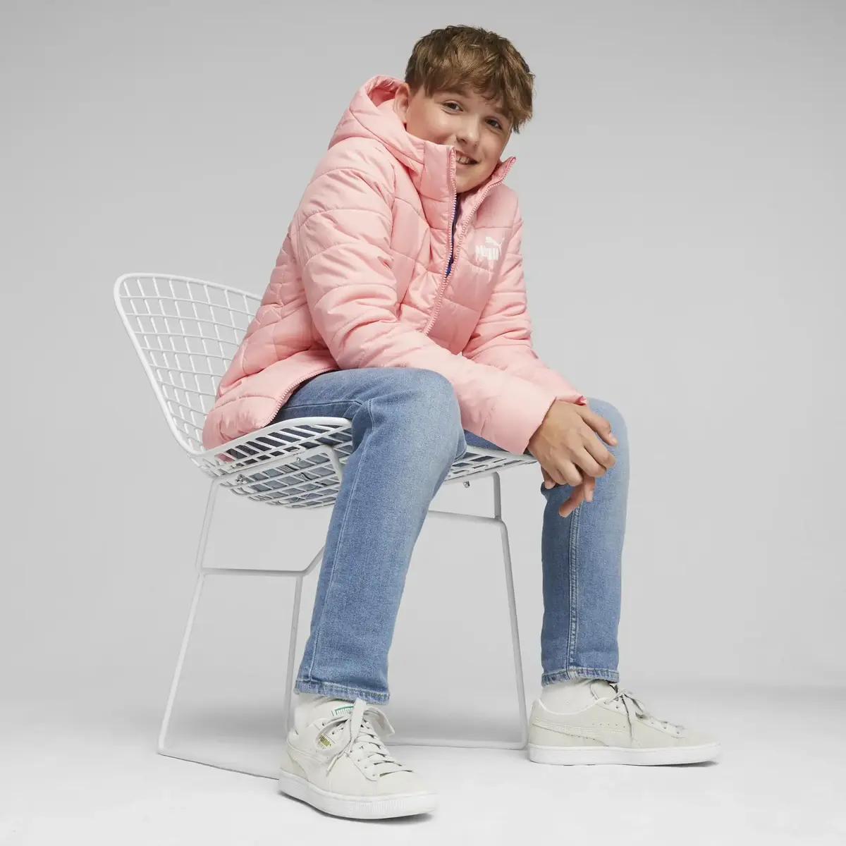 Puma ESS Padded Jacket Pembe Çocuk Mont