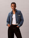 Calvin Klein DENIM CROPPED JACKET Mavi Kadın Kot Ceket
