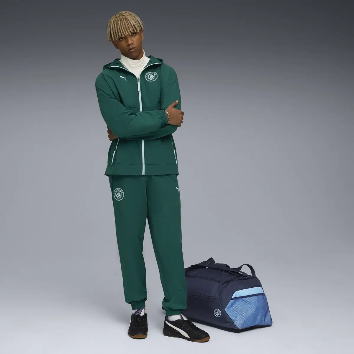 PUMA MCFC PUMATECH Woven Jacket Yeşil Erkek Ceket