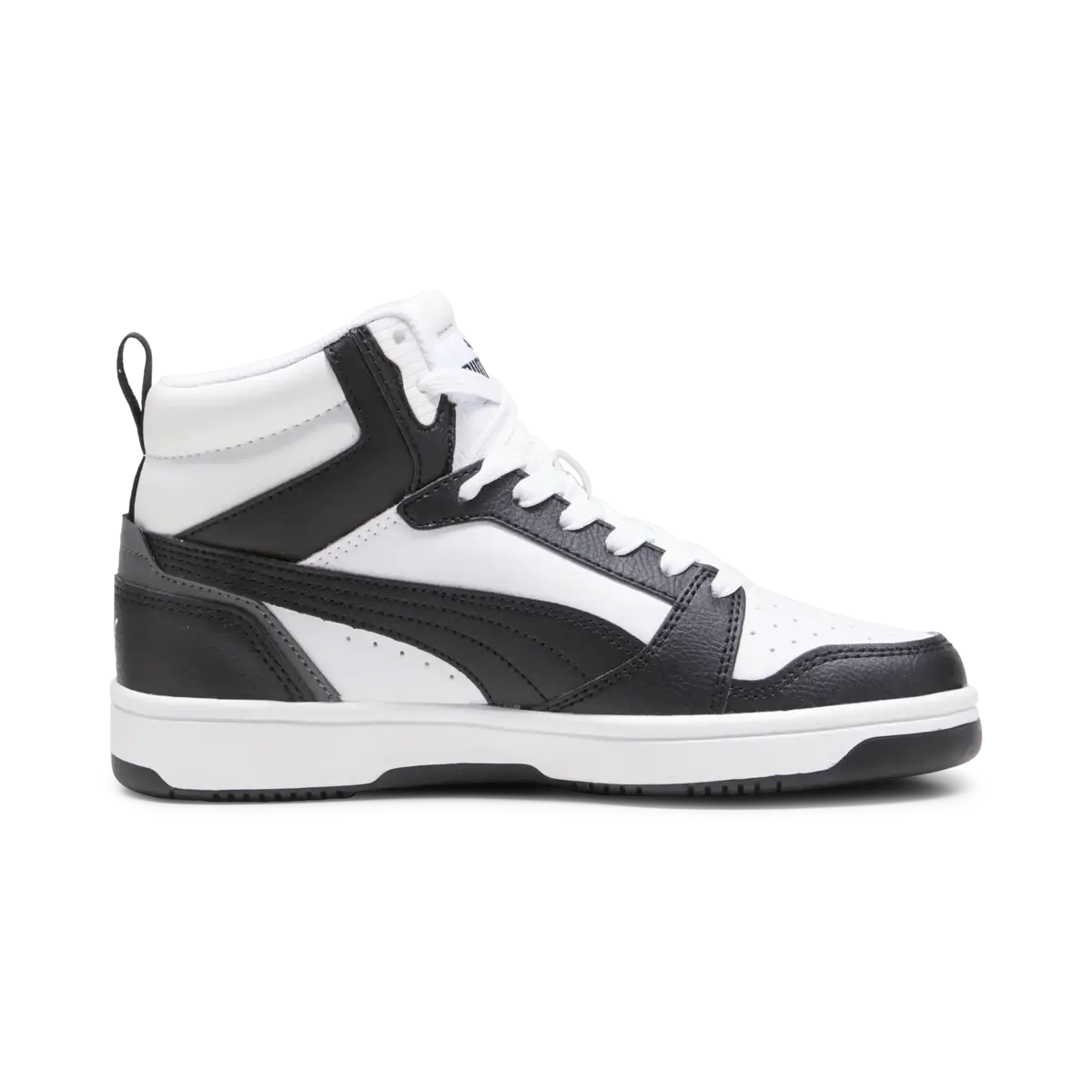 Puma Rebound V6 Mid Jr Siyah Beyaz Genç Spor Ayakkabı