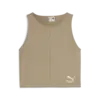 Puma CLASSICS Ribbed Crop Top Kaherengi Kadın Crop T-Shirt