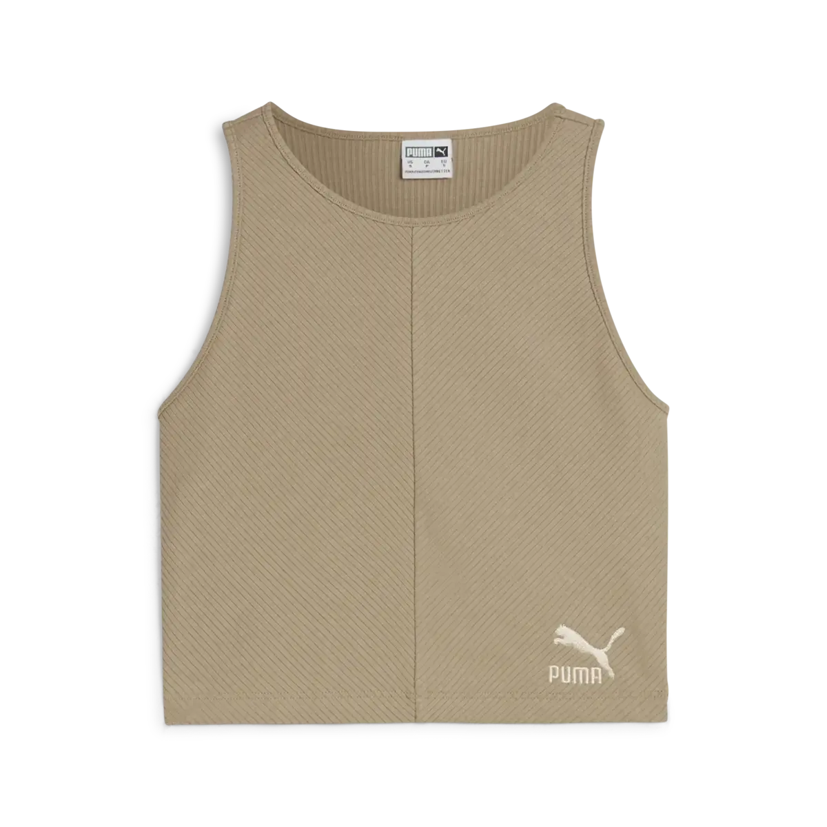 Puma CLASSICS Ribbed Crop Top Kaherengi Kadın Crop T-Shirt