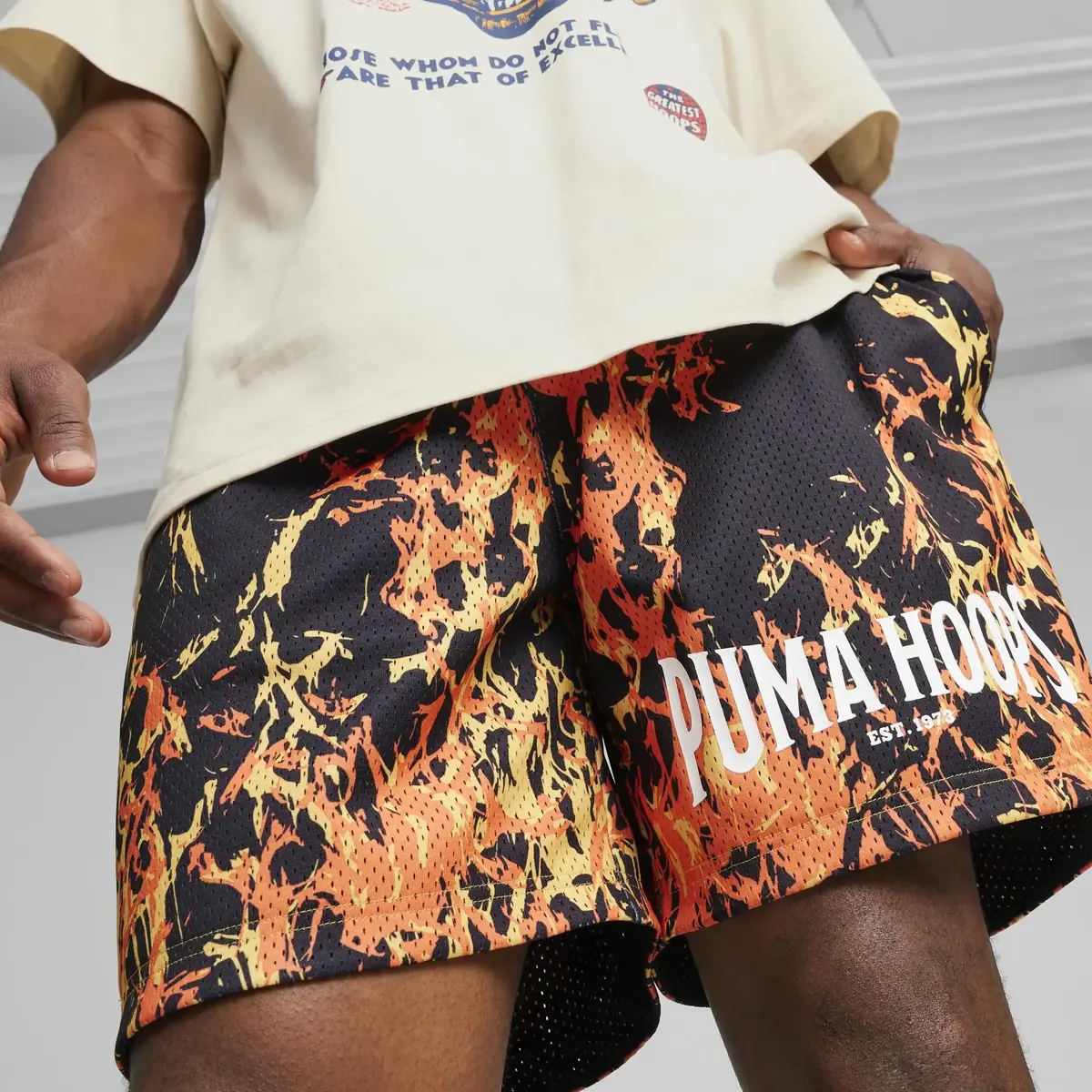 PUMA Straight Flames Short Siyah Erkek Şort