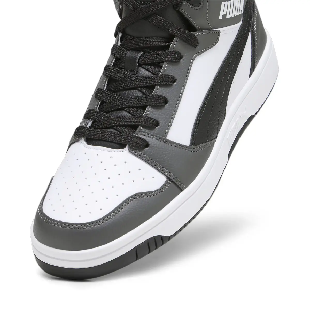 Puma Rebound v6 Beyaz-Gri Erkek Bilekli Günlük Spor Ayakkabı