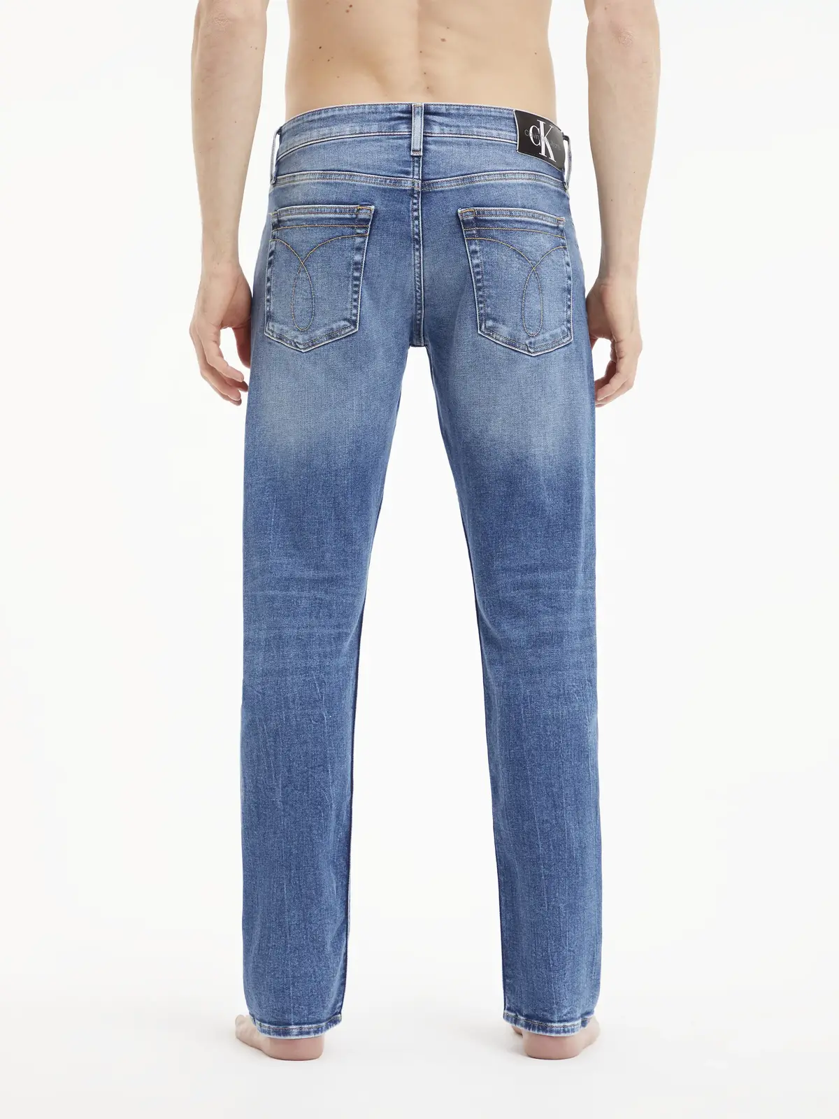 Calvin Klein SLIM Erkek Mavi Kot Pantolon