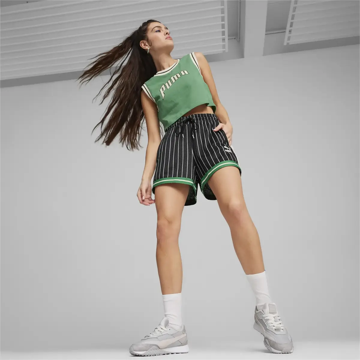 Puma T7 FOR THE FANBASE Mesh Shorts Siyah Kadın Şort