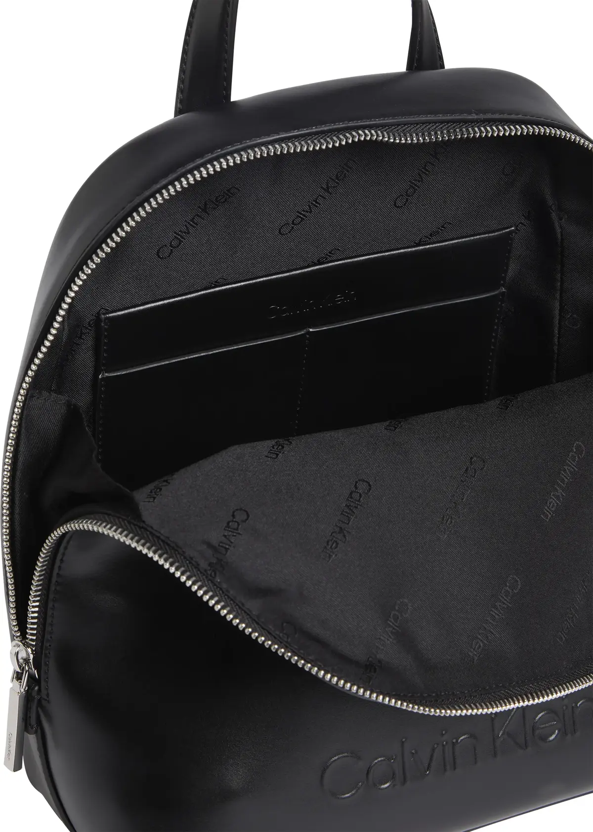 Calvin Klein EMBOSSED CALVIN ROUN, BEH Siyah Kadın Çanta