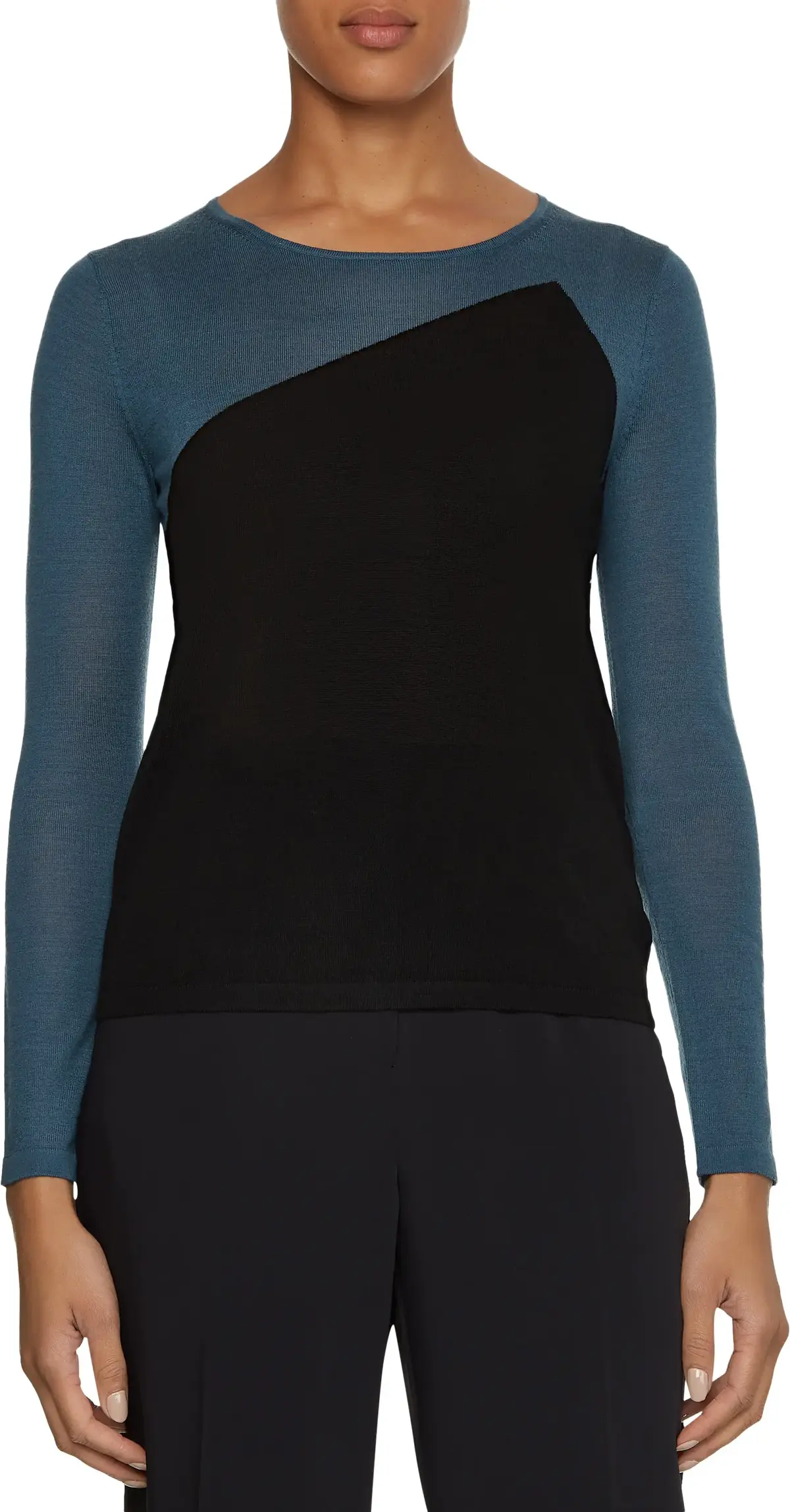 Calvin Klein CLRBLOCK EXTRA FINE Kadın Yeşil Kazak