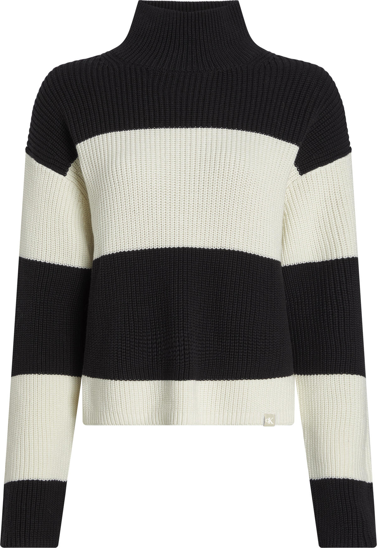 Calvin Klein CHUNKY LOOSE HIGH NECK SWEATER Siyah Kadın Sweatshirt