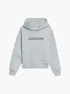 Calvin Klein INSTITUTIONAL CROPPE Kadın Gri Hoodie