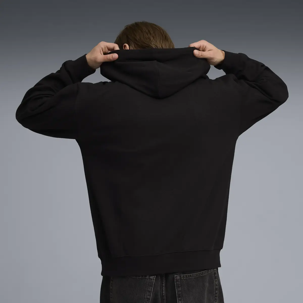 Puma ESS ELEVATED Relaxed Hoodie Siyah Erkek Sweatshirt