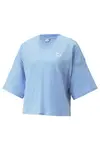 Puma Classıcs Oversized Tee Mavi Kadın Tişört