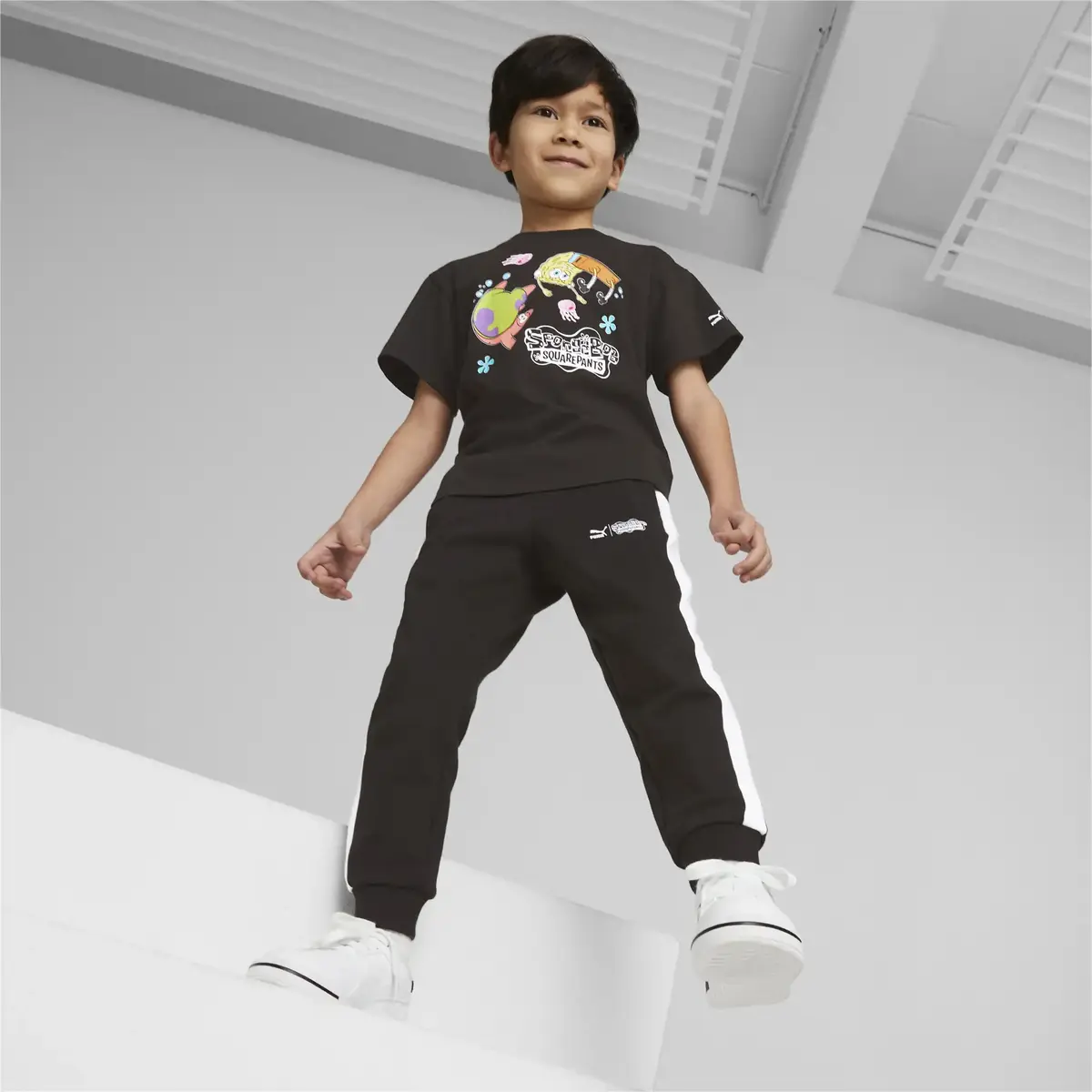 PUMA x SPONGEBOB Tee Siyah Çocuk T-Shirt