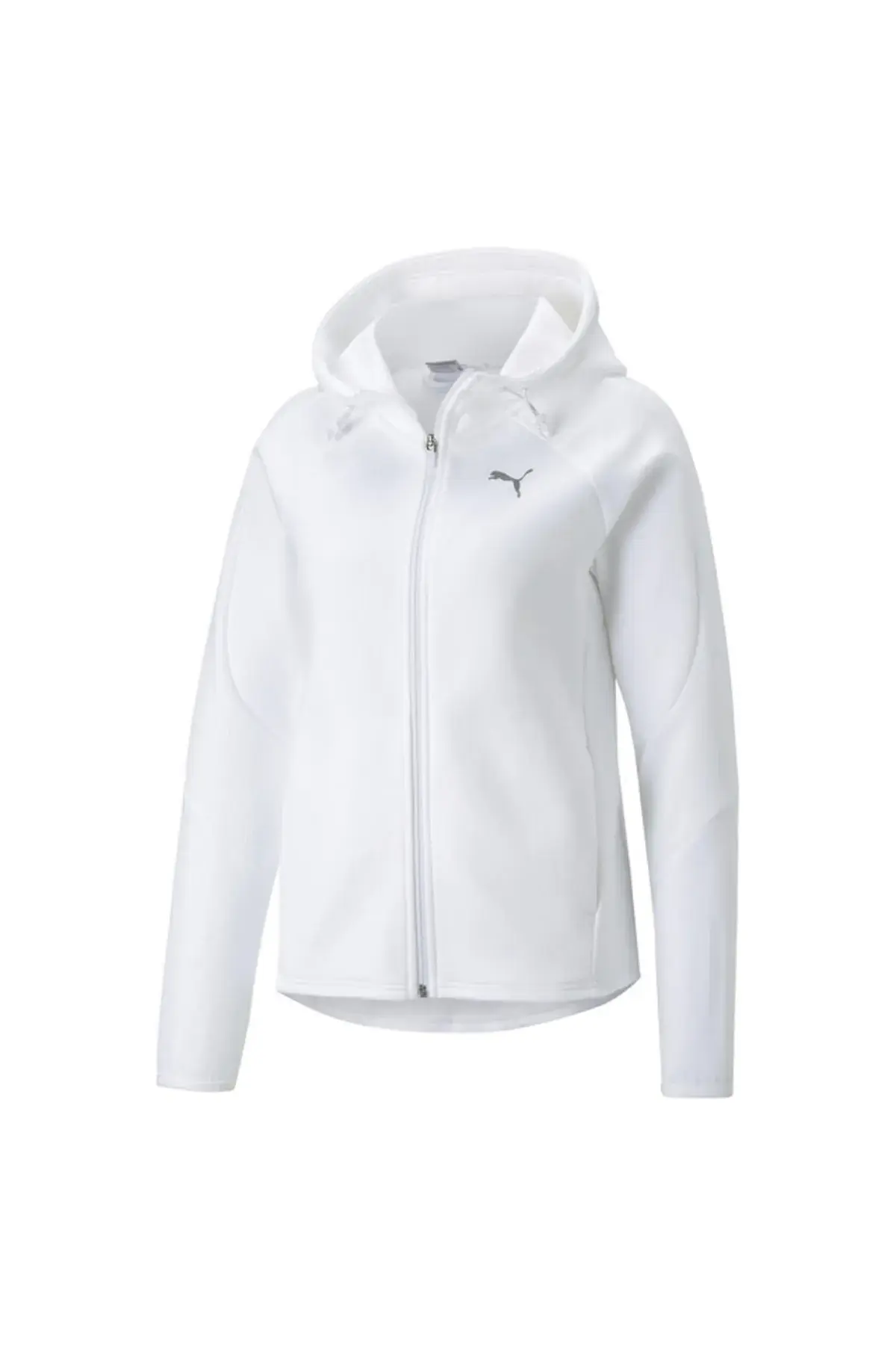 Puma Evostripe Full-Zip Hoodie Beyaz Kadın Fermuarlı Hoodie