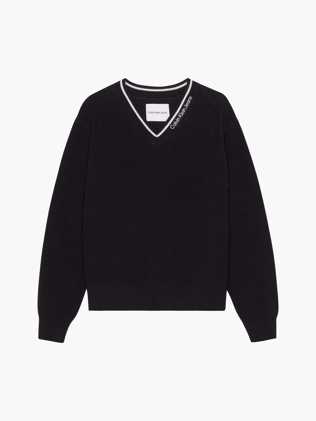 Calvin Klein CEREMONY RELAXED SWE Erkek Siyah Kazak