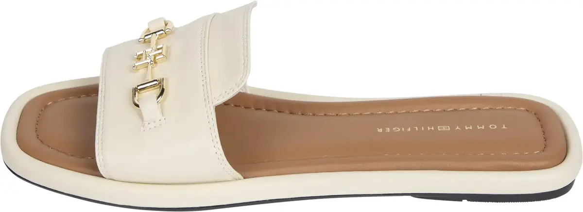Tommy Hilfiger LEATHER HORSEBIT MUL, ACJ Krem Kadın Terlik