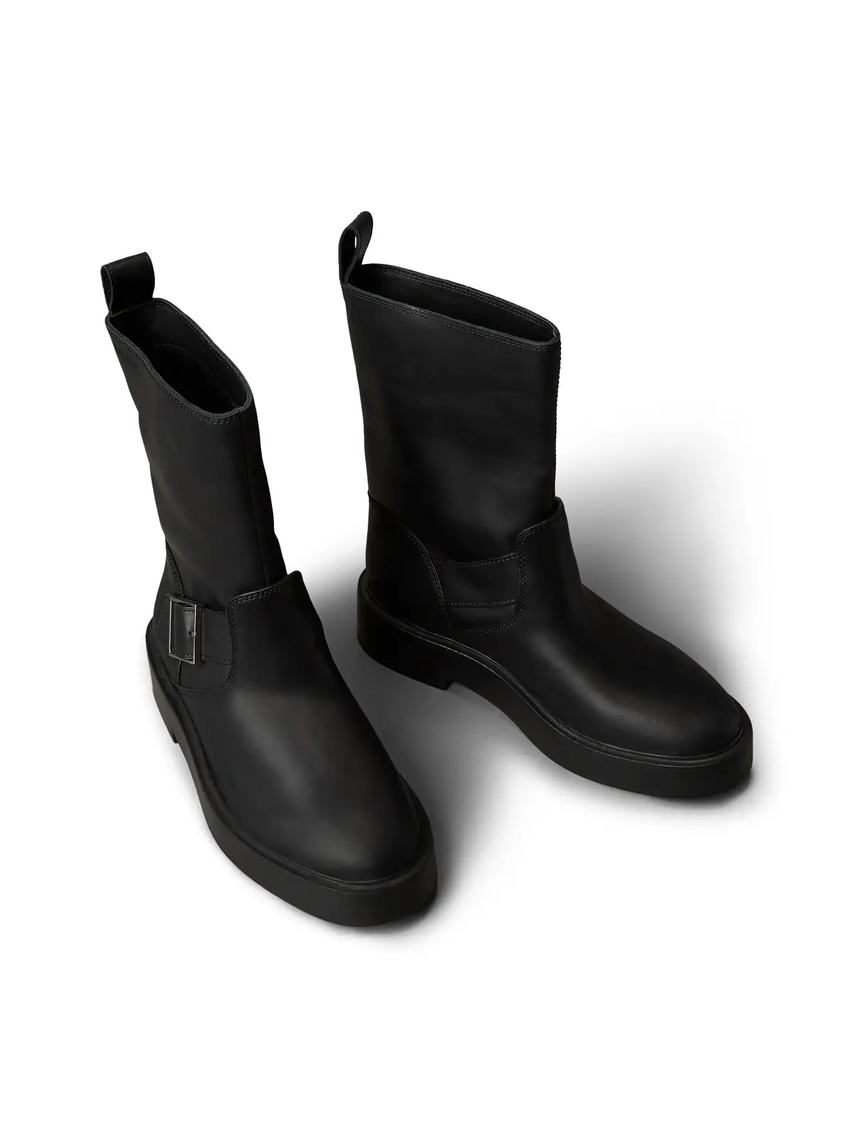 Calvin Klein CONCAVE WELT BIKER Siyah Kadın Bot