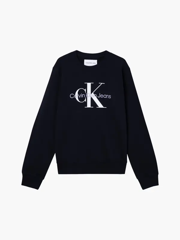 Calvin Klein CORE MONOLOGO SWEATS Kadın Siyah Sweatshirt