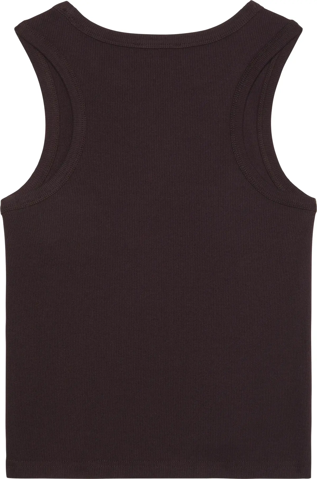Calvin Klein WOVEN LABEL 2X2 BABY RIB TANK Kadın Siyah T-Shirt