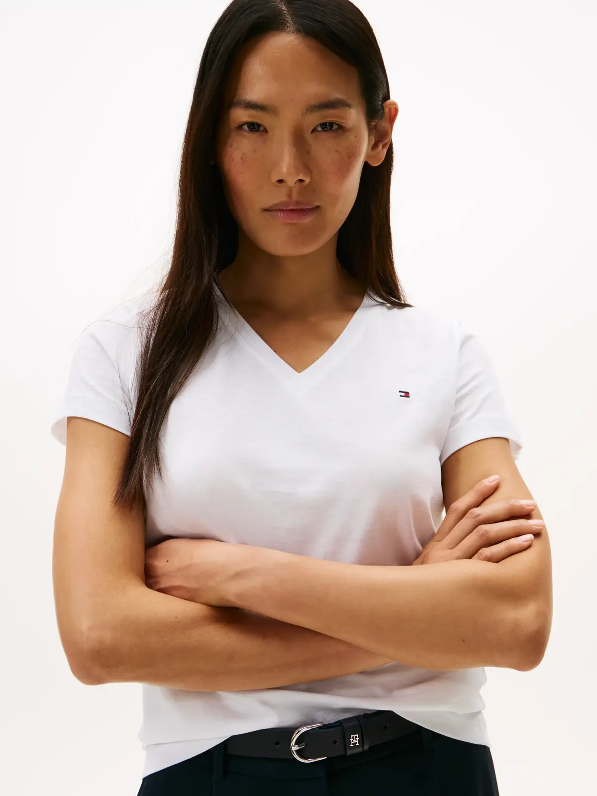 HERITAGE V-NECK TEE, 100
