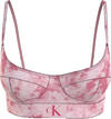 Calvin Klein DEMI BRALETTE-PRINT Kadın Pembe Bikini Üstü