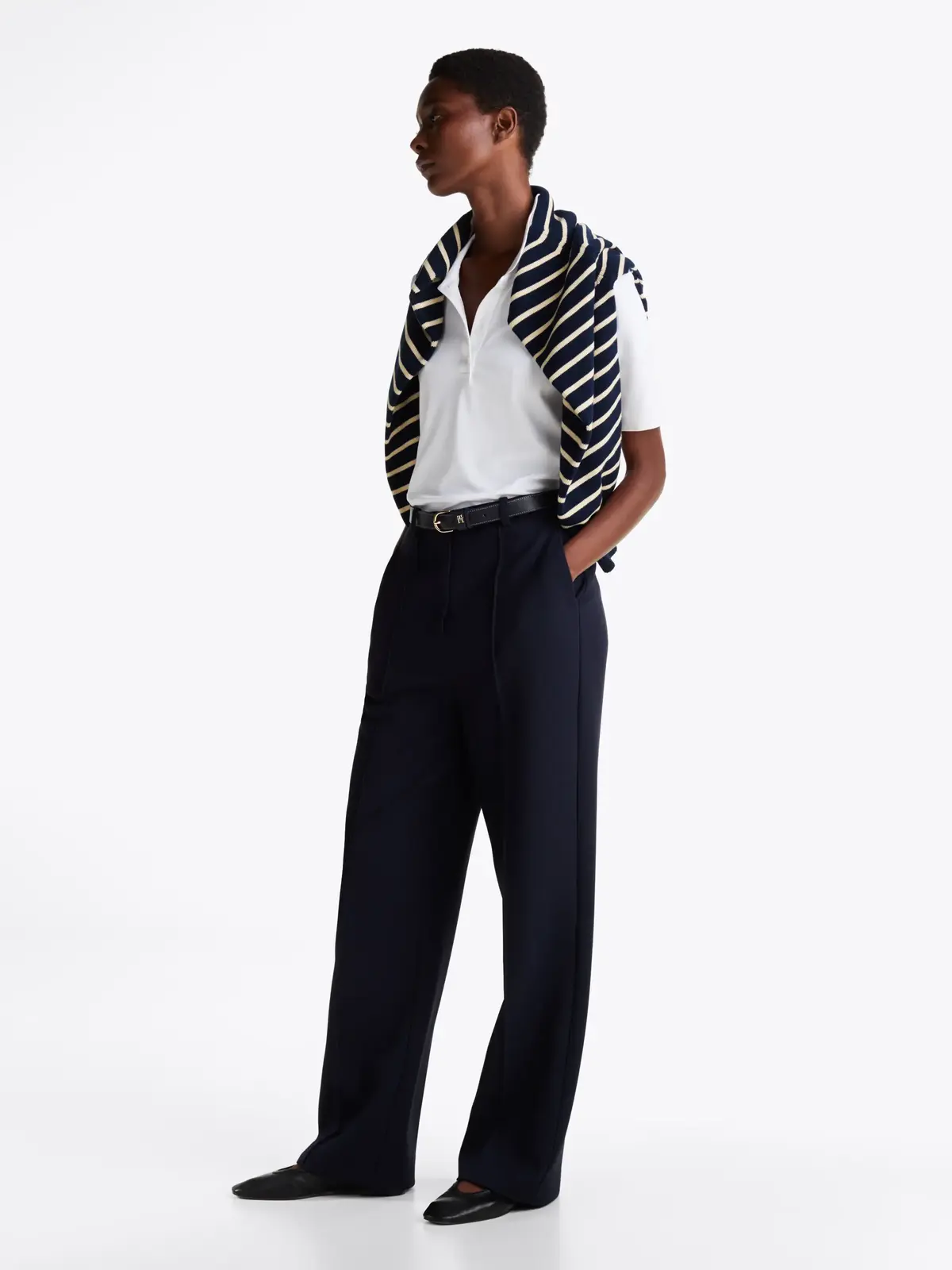 Tommy Hilfiger 1985 REG PIQUE POLO, YCF Beyaz Kadın T-Shirt & Polo