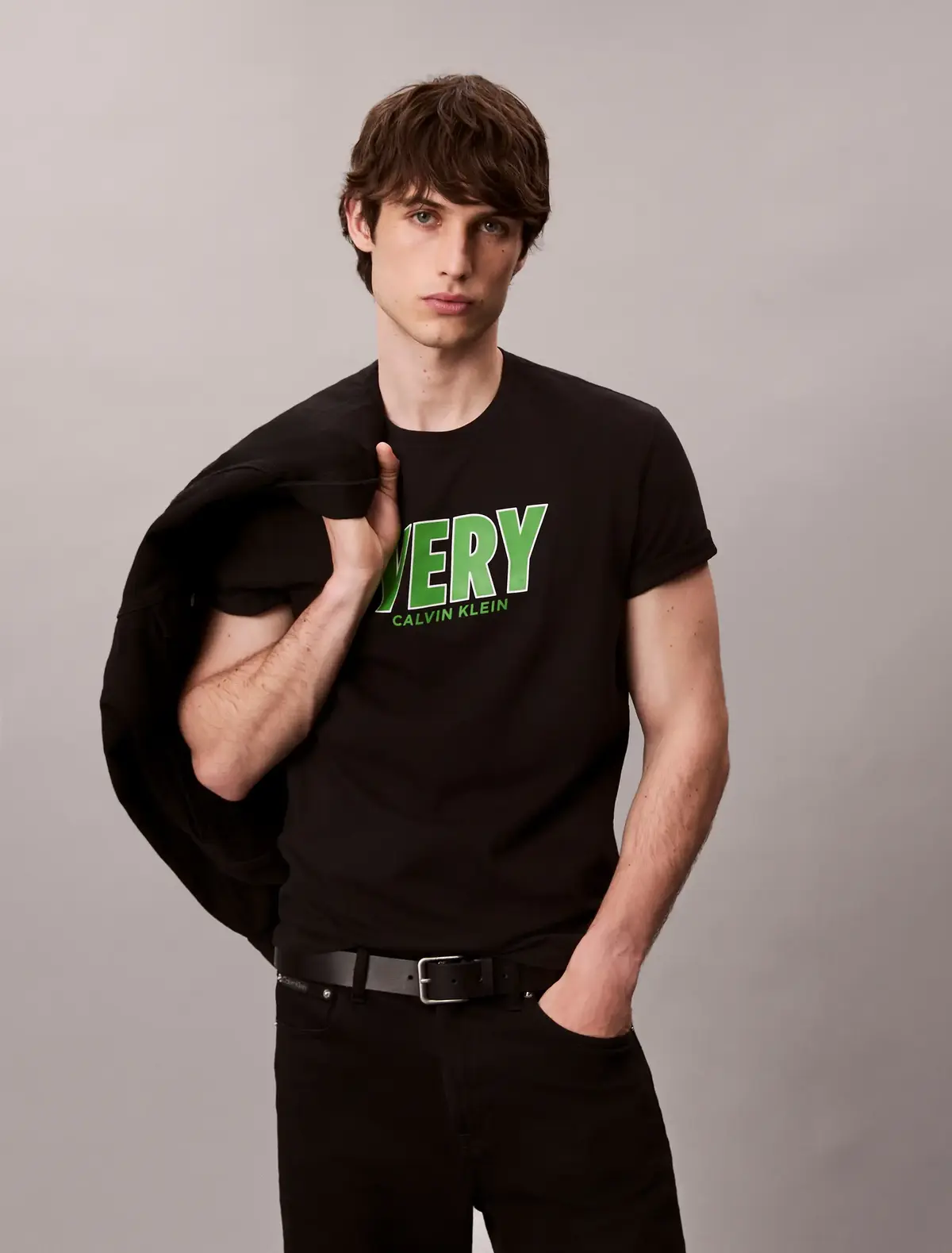 Calvin Klein SS 20S SN VERY GRAPH Siyah Erkek Tişört