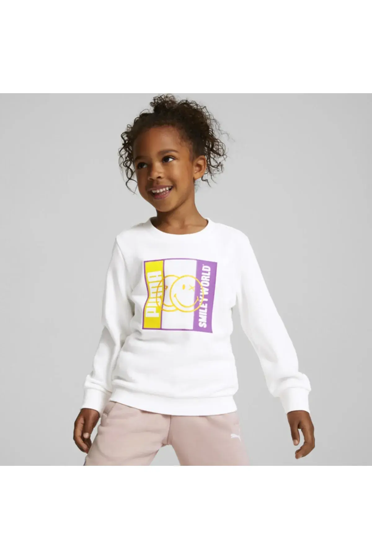 Puma X Sw Crew Tr Beyaz Erkek Çocuk Sweatshirt