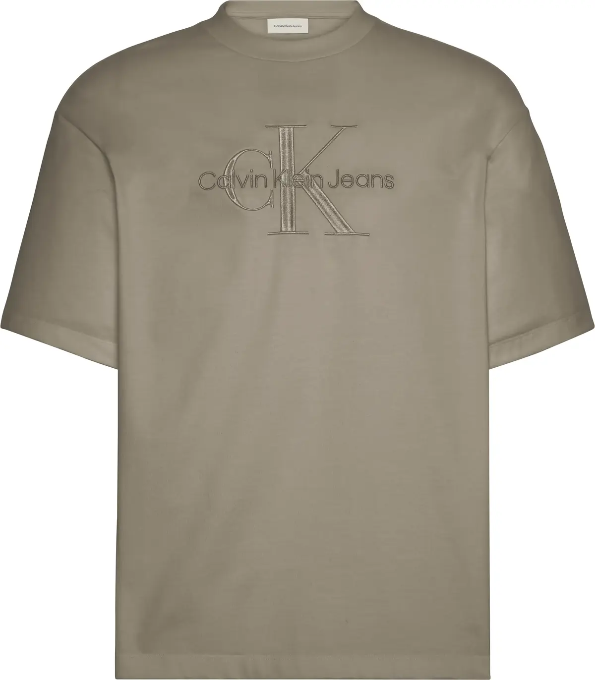 Calvin Klein SS HI LOW EMB 16S JE, PAH Bej Erkek T-Shirt & Polo