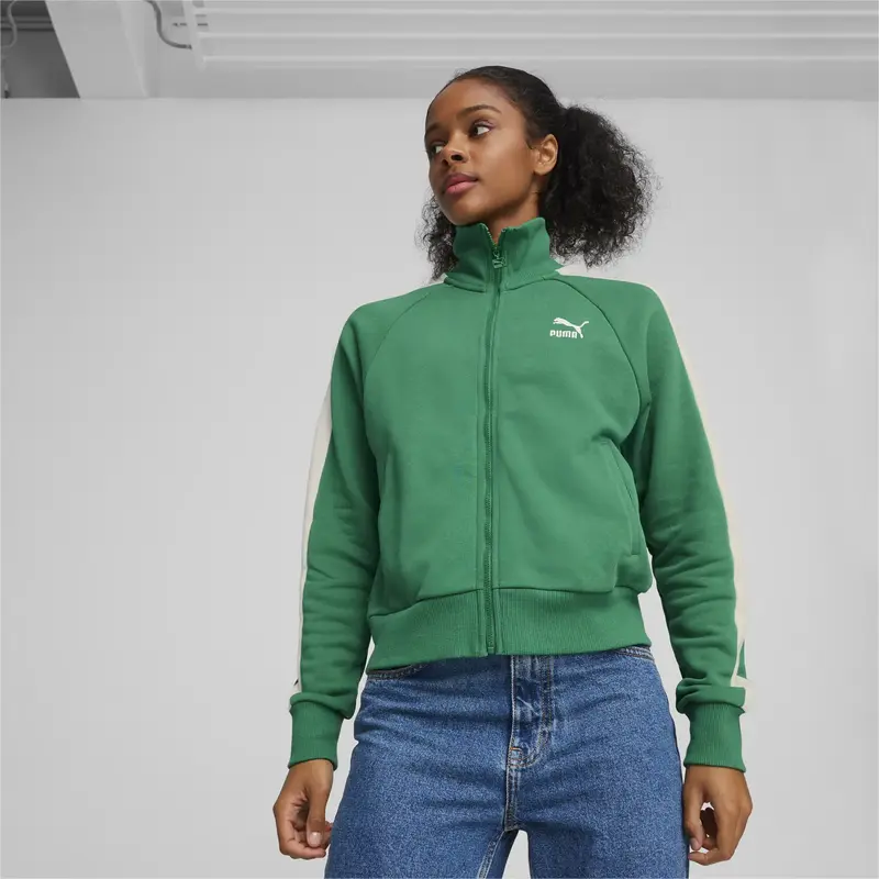 Puma ICONIC T7 Track Jacket TR Yeşil Kadın Ceket