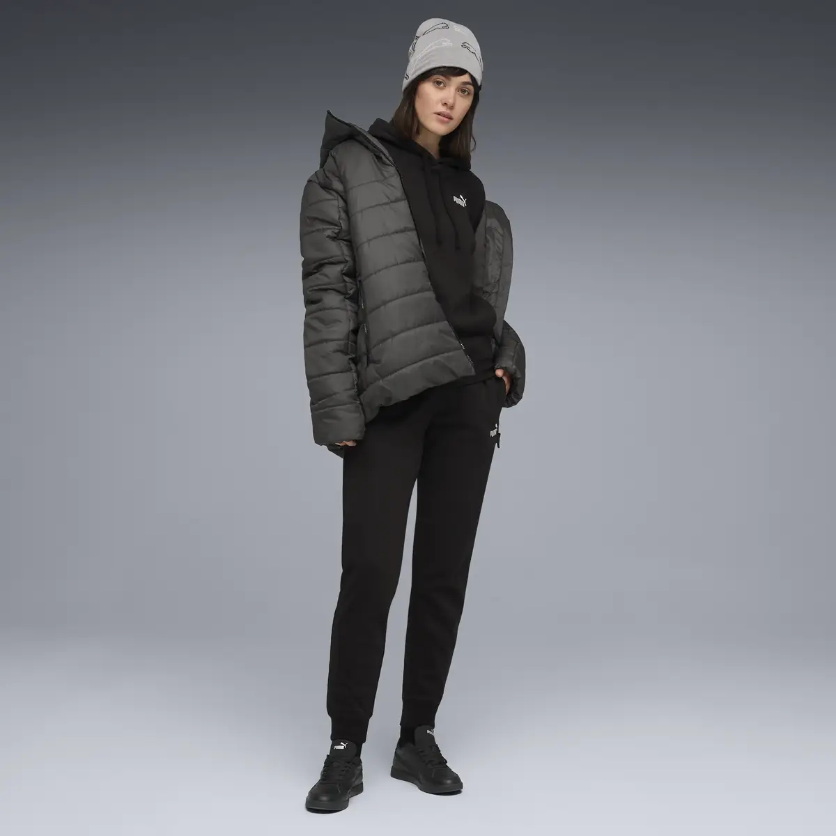 Puma Hooded Sweat Suit Siyah Kadın Sweatshirt
