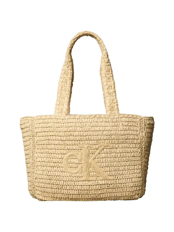 Calvin Klein BOLD CK RAFFIA MEDIUM Omuz Askılı El Örgüsü Kadın Çanta