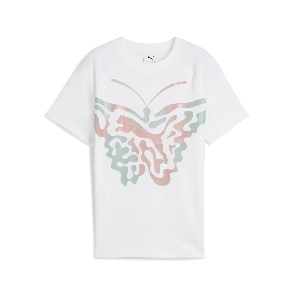 Puma BUTTERFLY VIBE Logo Tee Beyaz Kadın T-Shirt & Polo