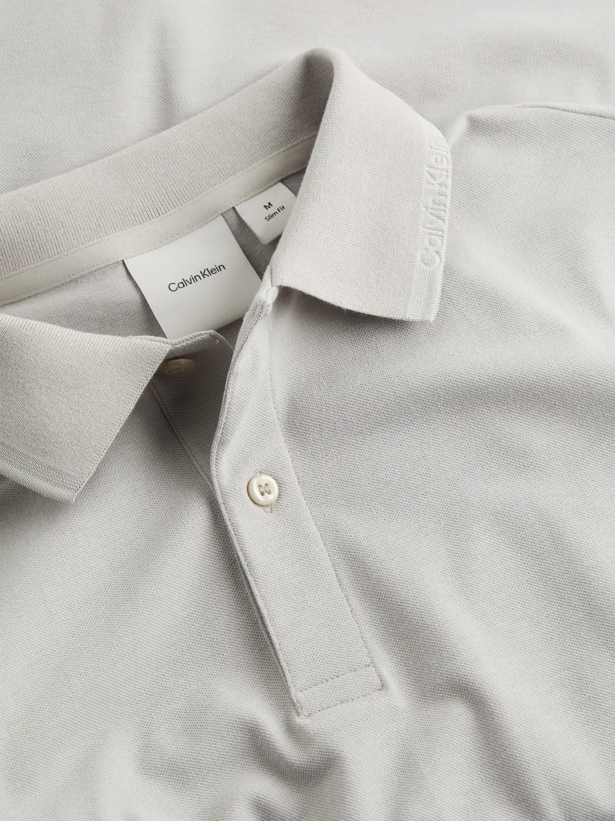 Calvin Klein THERMO TECH PIQUE SL, PBQ Krem Erkek T-Shirt & Polo