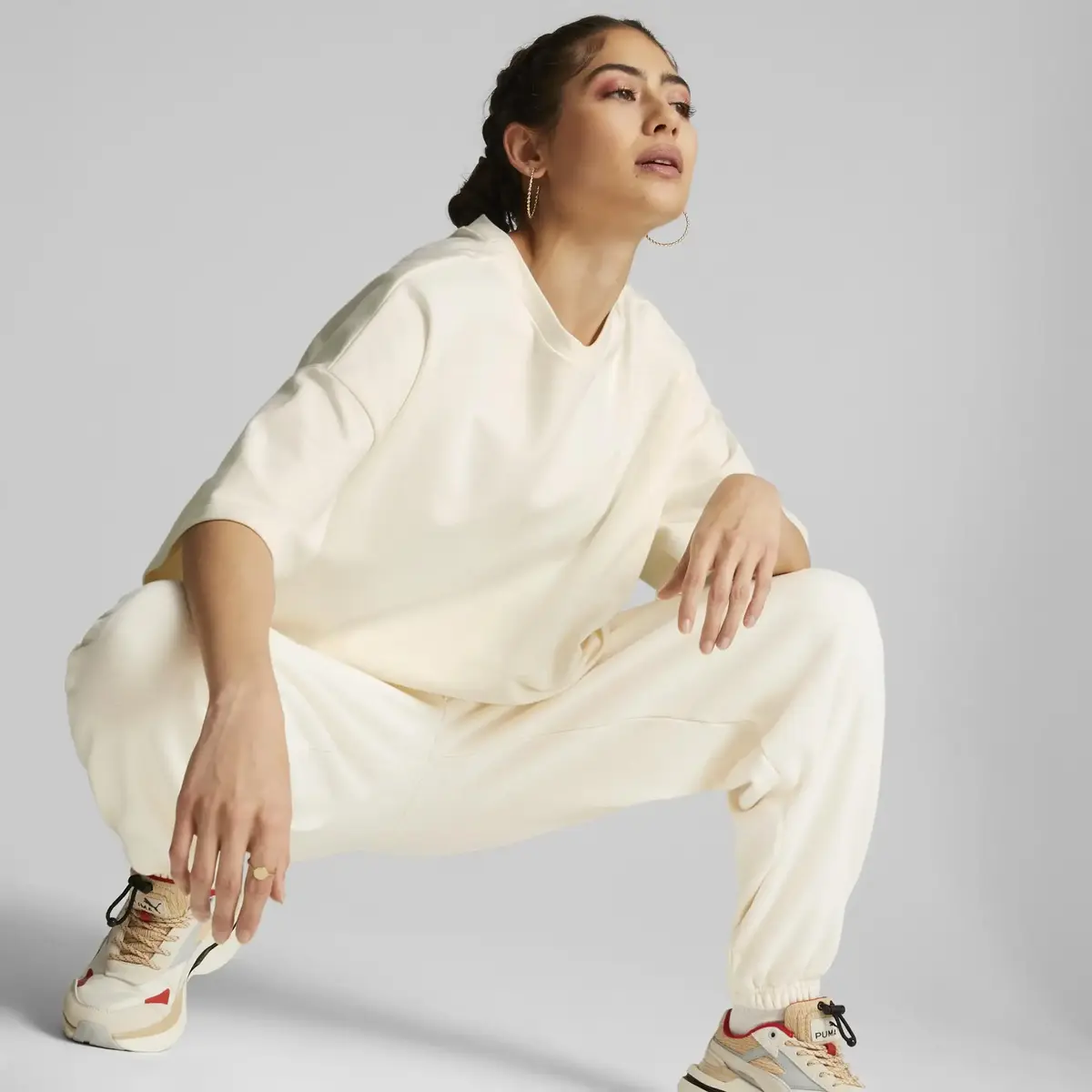Puma Infuse Relaxed Tee Bej Kadın T-Shirt