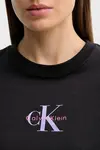 Calvin Klein SS 20s CLASSIC LOGO TEE Siyah Kadın Tişört