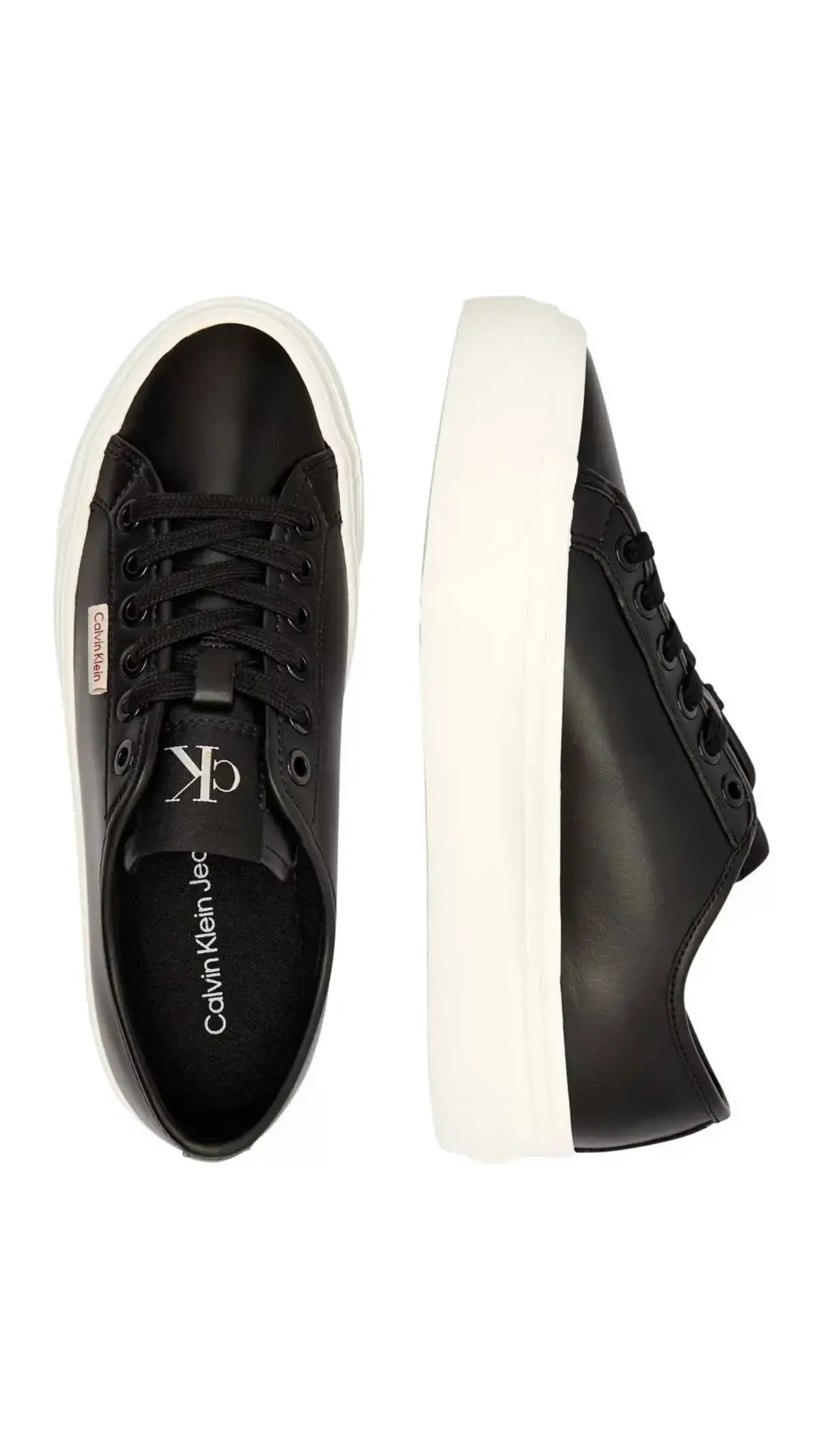 Calvin Klein VULC FLATFORM LTH Siyah Kadın Günlük Spor Ayakkabı
