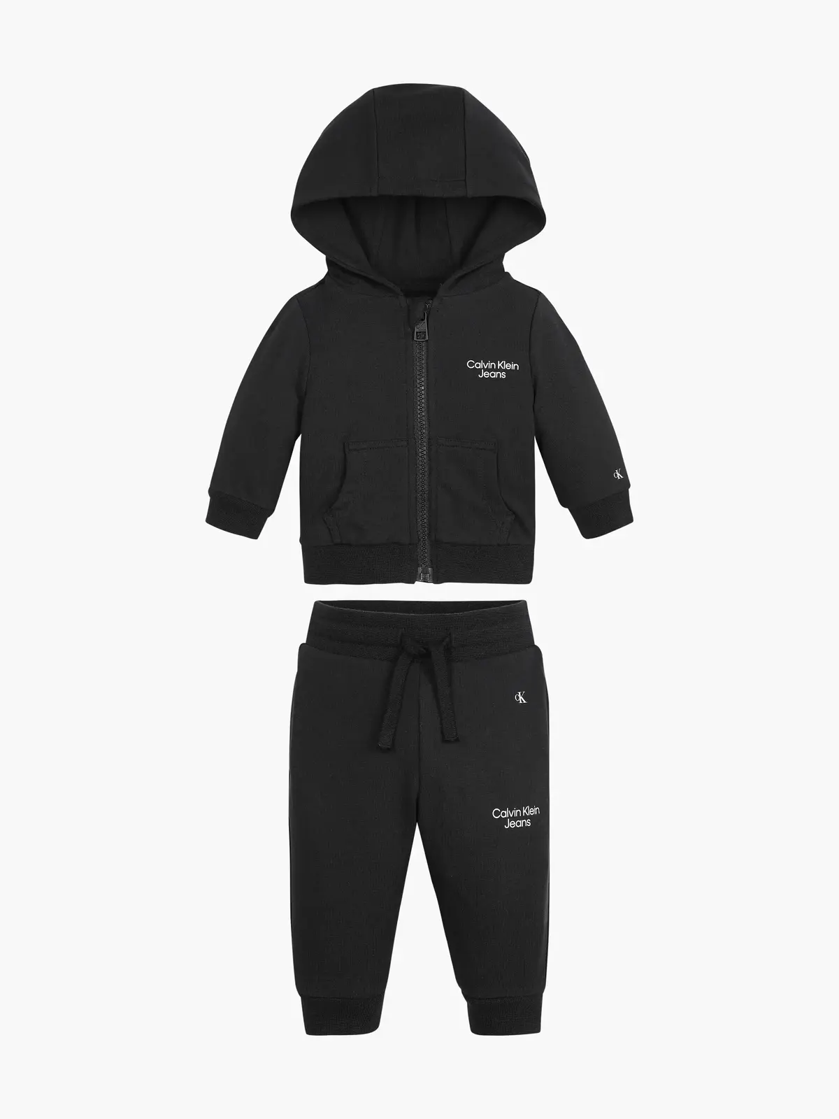Calvin Klein STACK LOGO ZIP THROU Bebek Siyah Eşofman Takımı