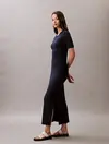Calvin Klein A - MODAL RIB SS DRESS Antrasit Kadın Elbise