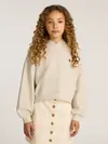 Calvin Klein HANDWRITING LOGO HOO Bej Çocuk Kapüşonlu Sweatshirt