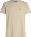 Tommy Hilfiger COTTON LINEN TEE, RBT Bej Erkek T-Shirt & Polo