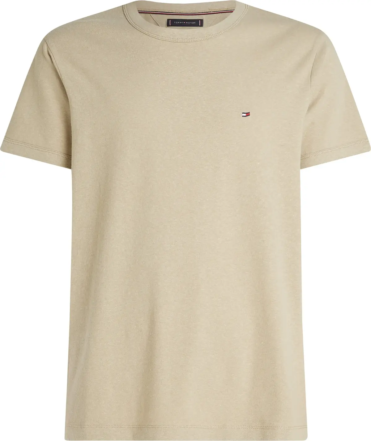 Tommy Hilfiger COTTON LINEN TEE, RBT Bej Erkek T-Shirt & Polo