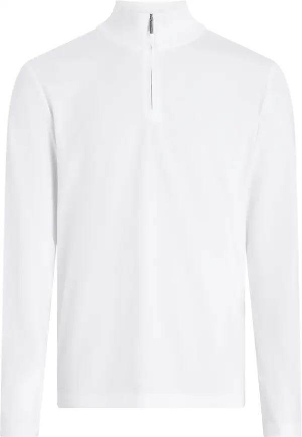 Calvin Klein LIQUID TOUCH LS ZIP Erkek Beyaz Sweatshirt