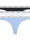 Calvin Klein THONG 3PK Mavi Kadın Tanga