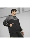Puma Ferrari Race AOP Logo Hoodie Siyah Erkek Hoodie