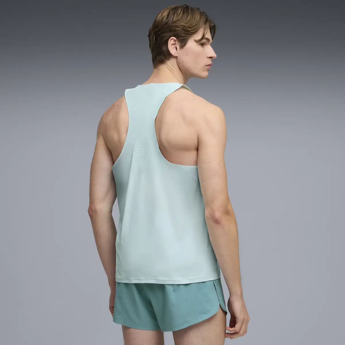 PUMA M LIGHTSPEED ULTRAWEAVE GRAPHIC SINGLET Yeşil Erkek T-Shirt & Polo