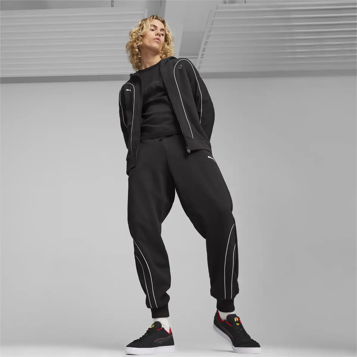 Puma Ferrari Style Hooded Jacket Siyah Erkek Sweatshirt
