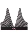Calvin Klein LIGHTLY LINED TRIANG Siyah Kadın CK Logolu Sütyen
